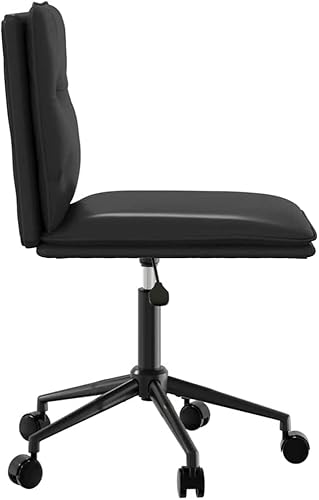 Miniatura 5 de Juego de sillas de comedor de piel sintética negra, sillas de cocina modernas de altura ajustable para mesa de comedor, asientos cómodos para sala