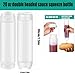 QuZCarious 4 Pcs Squeeze Bottles Refillable 20oz,Condiment Squeeze Bottles Inverted Plastic Dispenser Squeeze Bottle for Sauces Ketchup Sour Cream Self Sealing Syrup Dispenser for family， Restaurants