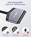 JSAUX SATA auf USB Adapter für 2.5 Zoll SSD und HDD Festplatten, USB 3.0 zu SATA III Festplatten Adapter Nylon Kabel [Unterstützt UASP] Kompatibel mit Windows, MacOS, ChromeOS, Linux-Grau