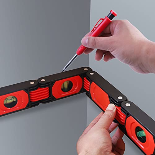Règle de niveau à bulle pliable extensible pour aligner les angles difficiles