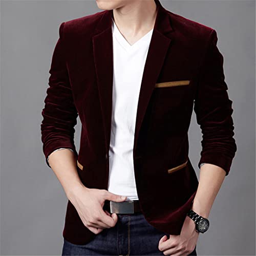 Men Blazer Fashion Cotton Suit Blazer Slim Fit Masculine Blazer Casual Solid Colr Male Suits Jacket3