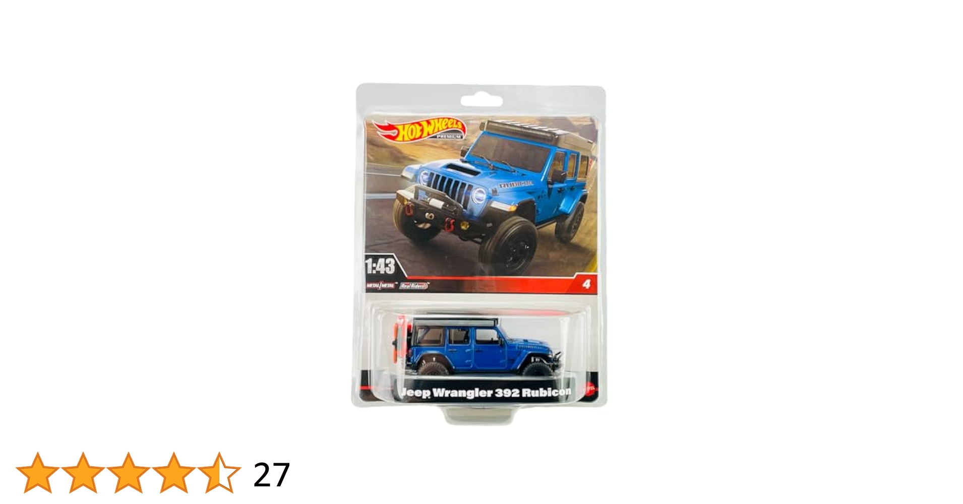 Amazon.com: Hot Wheels Premium 1:34 - Jeep Wrangler 392