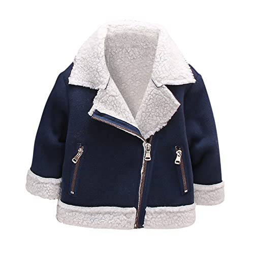 Toddler Kids Boys Girls Coat Winter Windproof Thicken Coat Jacket Child Zip Up Warm Fleece Outerwear Jacket