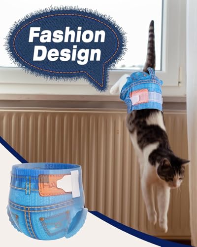 Image of Pet Soft Dog Diapers Female, Disposable Dog Diapers, Cat Diaper for Female Cats, Puppy Diaper,XS 20 Counts