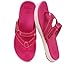 COFACE Womens Orthopedic Flip Flops Ladies Slip On Athletic Yoga Mat Memory Foam Cushioned Recovery Walking Thong Sandals Summer Beach Pool Slippers Plantar Fasciitis Arch Support Hot Pink Size 7.5