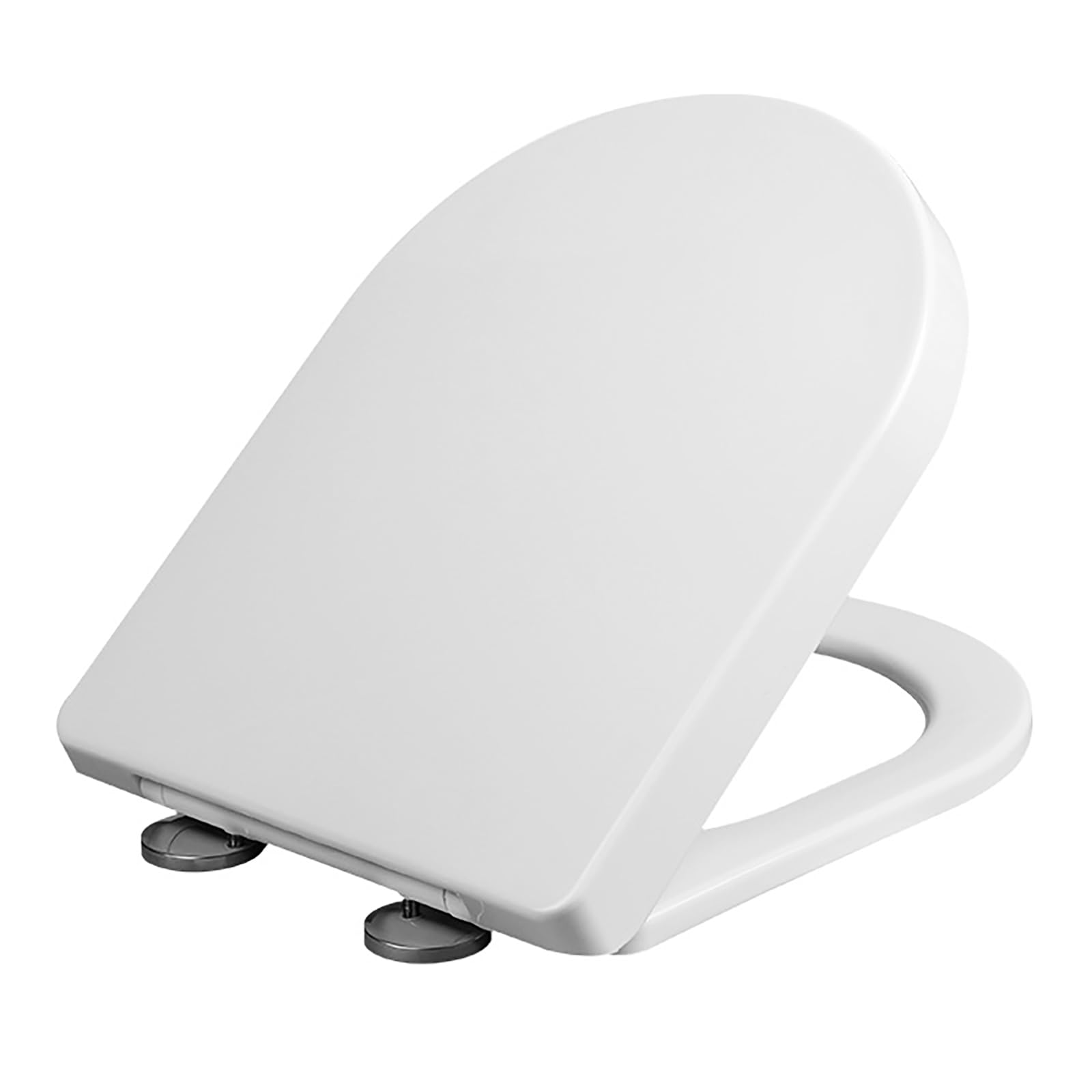 Modern Thick Round Slow Soft Closing Toilet Seat Heavy Duty Quick Release UF White Soft Close Toilet Seats Wrap Over D Shape Design Elongated Bathroom WC Toilet Seat
