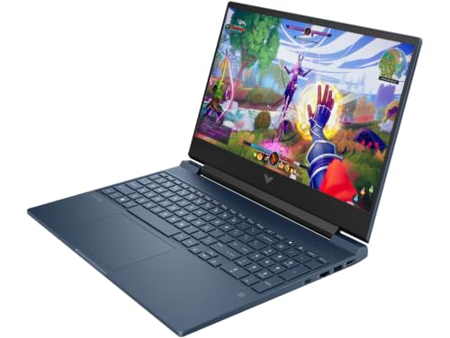 Image of HP Victus 15.6 inch Gaming Laptop, Intel Core 5-210H, 24GB DDR5 RAM, 512GB SSD, NVIDIA GeForce RTX 3050 (6GB), 144Hz FHD IPS, Backlit KB, Wi-Fi 6, Win 11, Blue, 15-fa2554TX