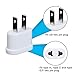 US Plug Adapter, European to USA Outlet Plug, 2 Prong American Wall Plug, Small EU to US Travel Adapter, Europe/Asia to USA/Canada Travel Power Plug Adapter, 4 Pack
