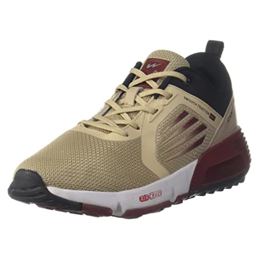 Campus Men’s Tormentor Running Shoes, Beige/Black