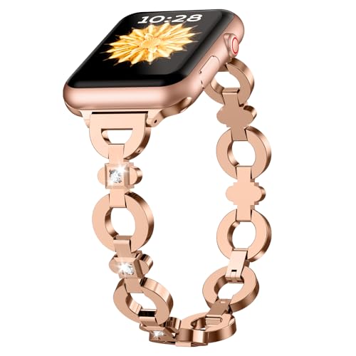Bracelet Apple Watch femme TAURI en métal noble haute finition