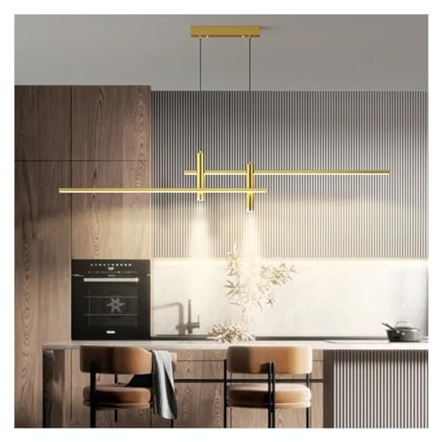 Lampe suspendue LED au-dessus de l'îlot de cuisine pour illuminer vos repas en famille