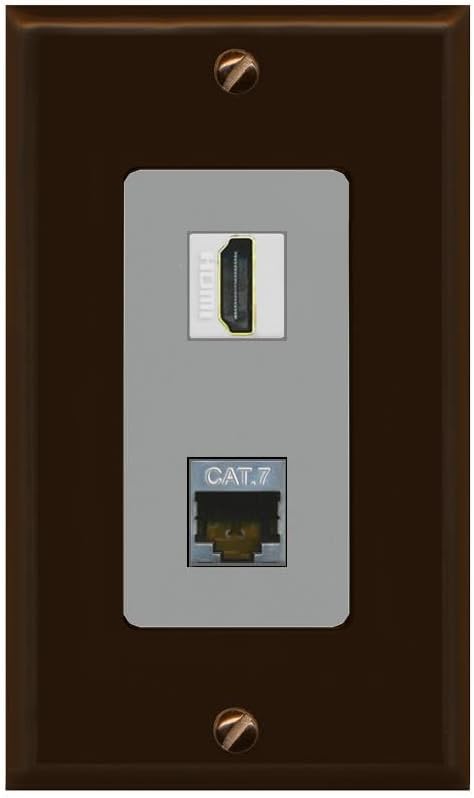 Miniatura 9 de RiteAV Placa de pared HDMI y Cat7 - 1 banda marrónmarrón