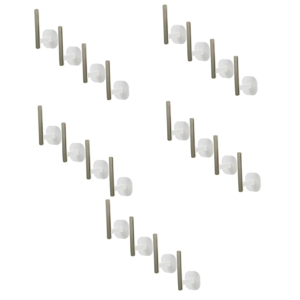 TOPBATHY 20 Pcs Mural Long Crochet Adhésif Draperie Embrasses Suspendus Support Or Rideau Embrasse Crochets Porte-Ustensile De Cuisine Cintres Rideaux Suspendus Porte-Ustensile