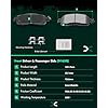 SCITOO Brake Pads Kits Front Semi-Metal Rear Ceramic 8pcs Fit for 2013 2014 2015 2016 2017 for Nissan Altima