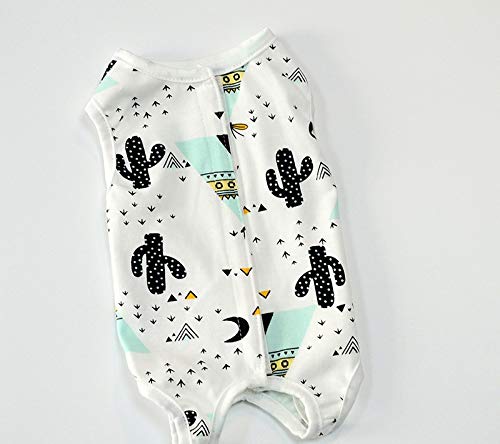 犬用 猫用イヌネコキャット術後服術後着術後ウェア/傷口舐めない皮膚 保護 避妊 去勢 おむつ 男用 女用 夏用柔らかい素材/介護用品/手術/怪我/術後の傷口保護 (タイプA/サイズM)