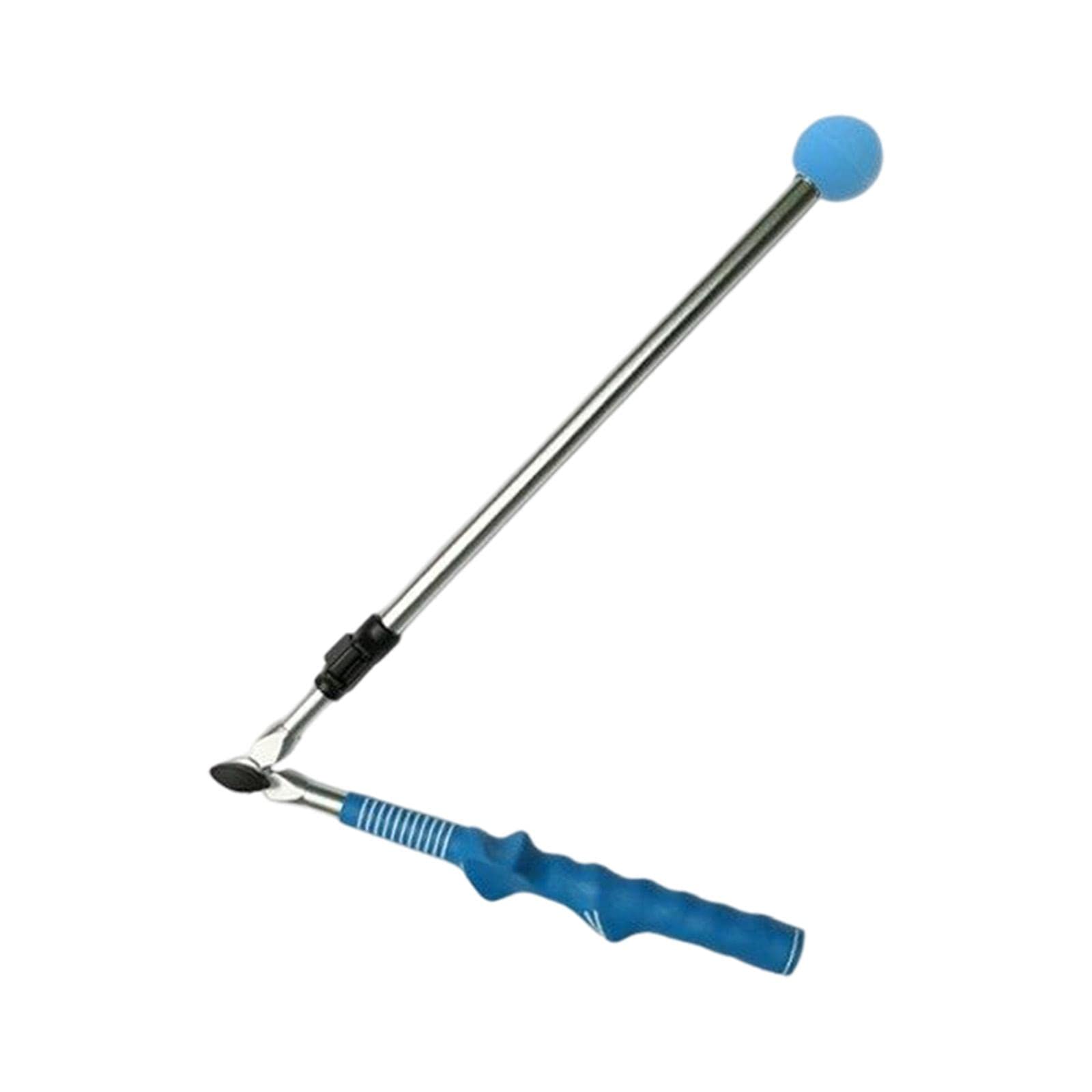 LOOM TREE® Foldable Warm Up Stick Telescopic Training Aid 79Cm Adult Golf Swing Trainer Blue Grip Argent Rod | Golf | Golf Training Aids | Swing Trainers