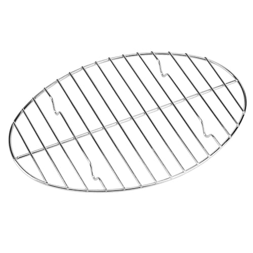 Image of Oval roasting rack,Heavy-Duty Stainless Steel wire rack for roasting pan use,Great for Cooking,Dishwasher Safe & Non-Toxic (12.4inch*8.5inch)