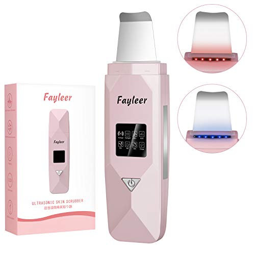 Épurateur Ultrasonique de Peau, Fayleer Ultrasons Visage Nettoyage Ultrason Visage Épurateur Aspirateur Point Noirs Nettoyer Utilisé pour Nettoyage Les Pores Acné Ridules, Visage Traitement
