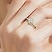 Gemtailor 1.3ct Moissanite Rings for Women 925 Sterling Silver Lucky Rings Four Leaf Clover Ring Promise Engagement Wedding Bands D Color VVS1 Moissanite Statement Rings Lucky Gifts for Women (Gold, 6)