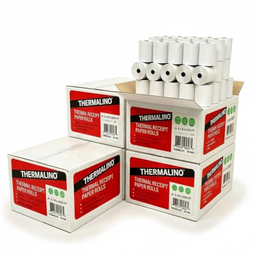 100 Pack - BPA Free Thermal Paper 3 1/8" x 230' Pos Receipt Rolls Fits All POS Cash Registers