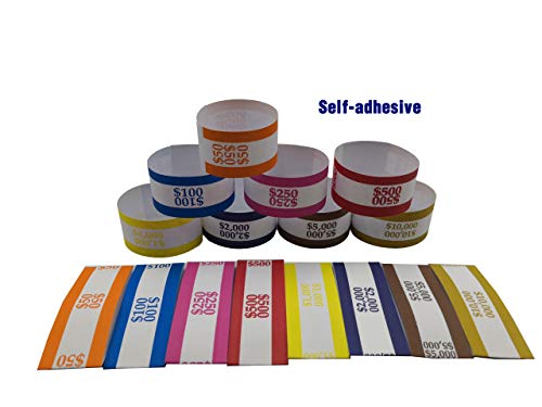Boband Self-Adhesive Currency Straps 240 Pack Assorted Money Bands Each 30 Of The Most Popular 8 Colors #TOP2