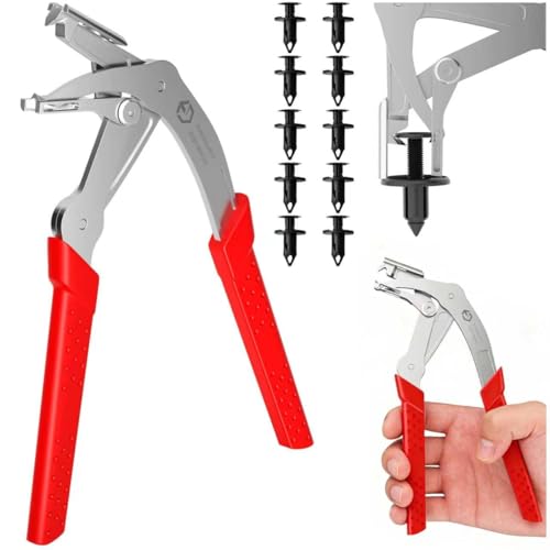 Car Clip Pliers Clip Removal Tool with Spring-Loaded Lever for Auto Trim & Fastener Removal Easily Remove Fasteners Clips and Rivets Damage-Free Interior & Exterior Disassembly Tool