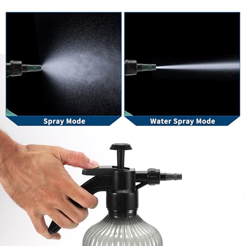 Hihaha Sprühflasche/Außenpflanzenzerstäuber Pump-Sprühflasche Wasserpumpe für Garten Zuhause/Einstellbarer Kunststoff 2L / 1 Stück Grau