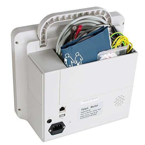 funwill Portable P-atient M-onitor Machine, 12 Inch, Multi-Parameter(6 Standard), V-ital S-IGN, Shipping from USA