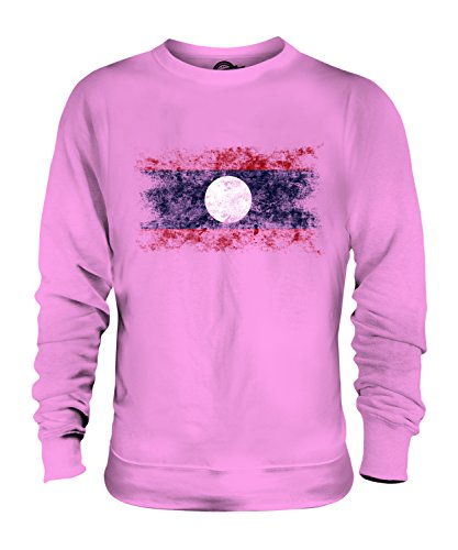 Sweat-shirt Laos drapeau délavé Candymix unisexe pour homme et femme
