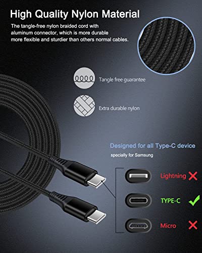 20W Pd Usb C Wall Charger Adapter [60W/6Ft] Usb Type C To Usb-C Cable, Fast Charging 3.0 Block Plug Cube Brick Box, Android Usbc To C Phone Power Charger Cord For Samsung Galaxy, Google Pixel Zte Moto #TOP3