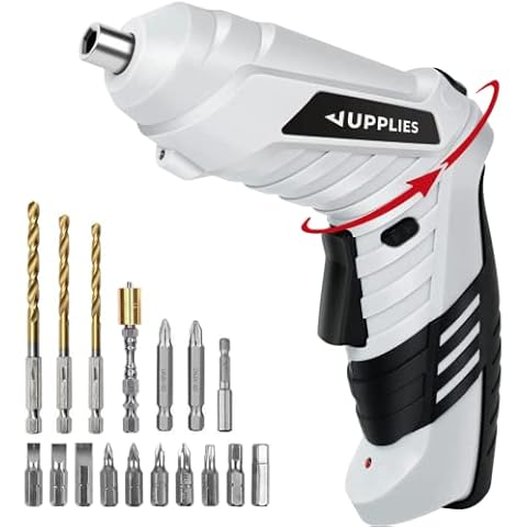 JUPPLIES Atornillador Electrico Bateria con Luz Led Cover