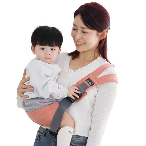 GOOSEKET Toddler Sling/Original/Cotton Baby Carrier/Compact hipseat/Infants to 44 lbs Toddlers/Sleep (Coral)
