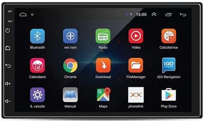 Clotoy EON Car 9" inch Double Din Touch Screen Android Stereo Music System with (TS-7 Processor) 1GB RAM 16GB ROM, WiFi, GPS Navigation, Bluetooth, Mirror Link, IPS Display