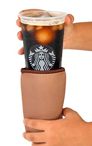 image for HOME-X Set of 3 Neoprene Cup Sleeves, Iced Beverage Cup Holders, Drink