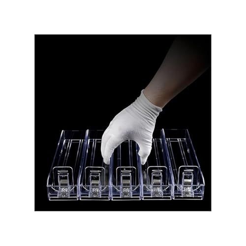 Présentoir automatique en acrylique à poussoirs multiples pour magasin moderne