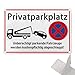 Parken Verboten Schild,30x20cm Warnschild Aluminium, inkl.Enthält Trägerkleber, Das Zuwiderhandelnde Fahrzeug Wird Auf Kosten des Eigentümers Abgeschleppt!