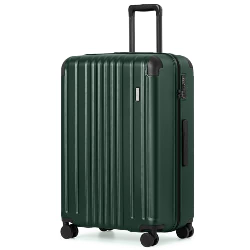 Image of Coolife Luggage, Lightweight and Durable Hardshell, 28 in, Dark Green