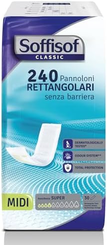 Soffisof Classic Pañales Rectangulares para Adultos sin Barrera -...