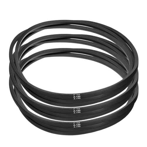 Image of uxcell 3pcs A120 or 4L1220 Classic Wrapped Rubber V-Belt, 120 inch(3048mm) Inside Circumference, A Profile V Belt