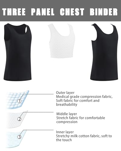 XUJI Transgender FTM Women Breathable Tank Chest Binder4
