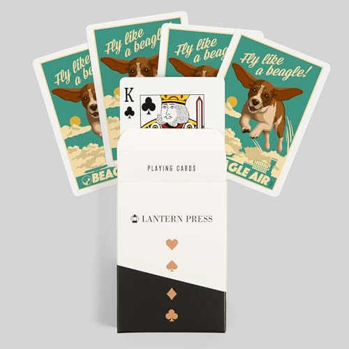 Lantern Press Beagle, Baraja Poker 52 Cartas miniatura 6