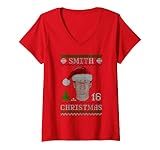 Will Smith Los Angeles Baseball Christmas Sweater MLBPA V-Neck T-Shirt