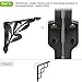 SELEWARE Heavy Duty Shelf Brackets 8 Inch, Branch Shelves Brackets, 300LB Capacity Decorative Metal L Brackets for Floating Shelves, Black Rustic Wall Mount Shelving Bracket with Screws, 2 Pack