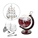 Produktbild Whiskey Decanter Set Globus Karaffe 1500 ml mit 2 Gläser, Eiszange, Whiskey Steine, Glasstopfen - Schiff