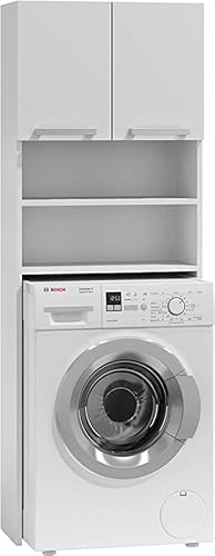COMO | Washing machine unit 64x183x30 | Storage space for laundry room/laundry room/bathroom with cupboard/shelves