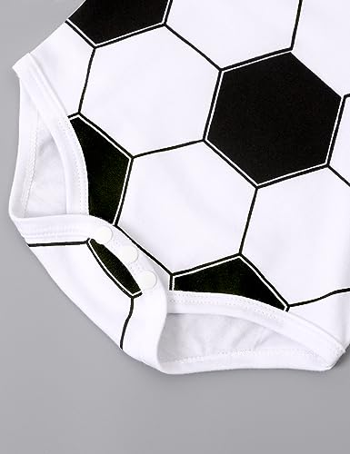 COSLAND Baby Boys' Cotton Sport Casual Bodysuit, Infant Short Sleeves Pattern Outfits, 0-18 Months4