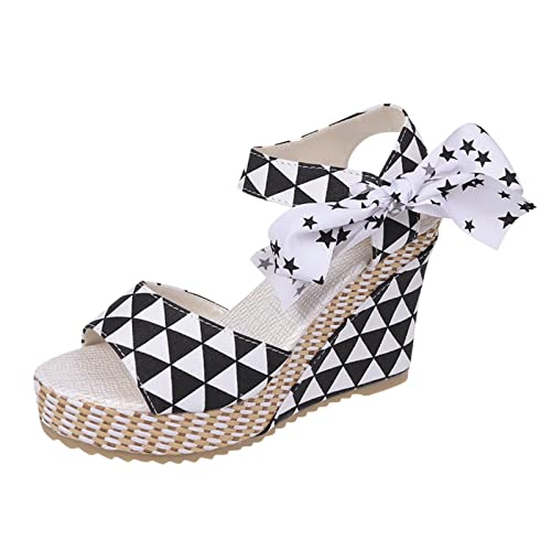 Sandales femme talons hauts confortables noir taille 39.5 ruban été