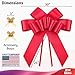 Zoe Deco - Big Car Bow - Red, 30 Inch - Giant Car Bow for Birthday, Christmas, Wedding Reception, Surprise Party - Large Gift Wrapping for Huge Present