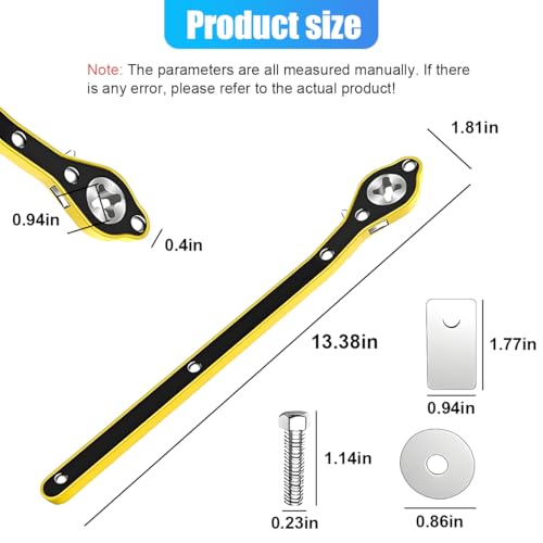 Image of ZIMISI Car Jack Ratchet Wrench, 360 Swivel Labor-Saving Scissor Jack Adapter with Long Handle, Universal Automotive Tire Wheel Lug Wrench Tool, Fit for Small Cars SUVs