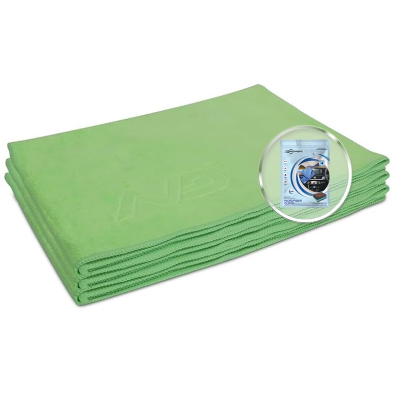 Image of Neodrift '400 GSM' Microfiber Cloth (Size - 40X60 Cm)(Set of 3 PC)(Colour - Green)(Ultra Soft Cleaning Cloth for Car, Bike - Polishing, Detailing, Highly Absorbent)
